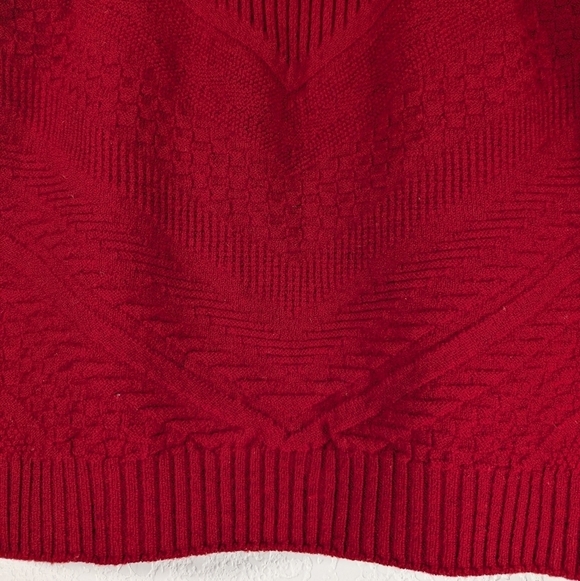 St John Sport Vintage Red WOOL Classic Preppy Retro Sweater Vest Size L - Picture 5 of 12